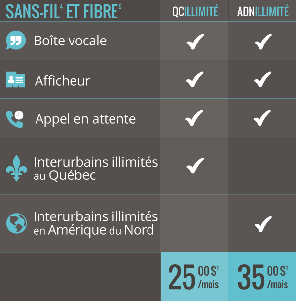 Téléphonie sans-fil et fibre optique